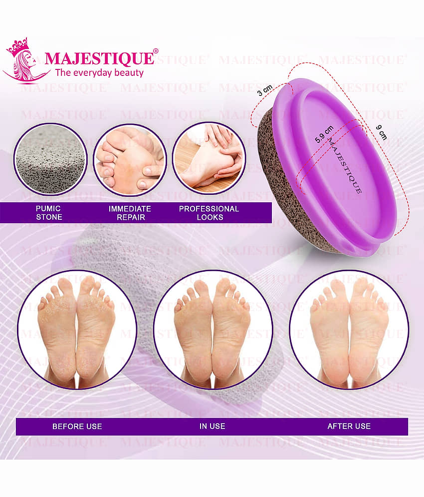 Majestique Pumice Stone With Grip Pedicure Tools Hard Skin Callus Remover for Dead Skin 2 Pcs view 2