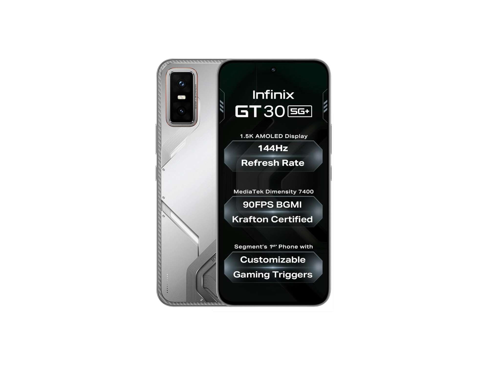 Infinix GT 30 5G Smartphone 8GB RAM, 128GB Storage - Blade White