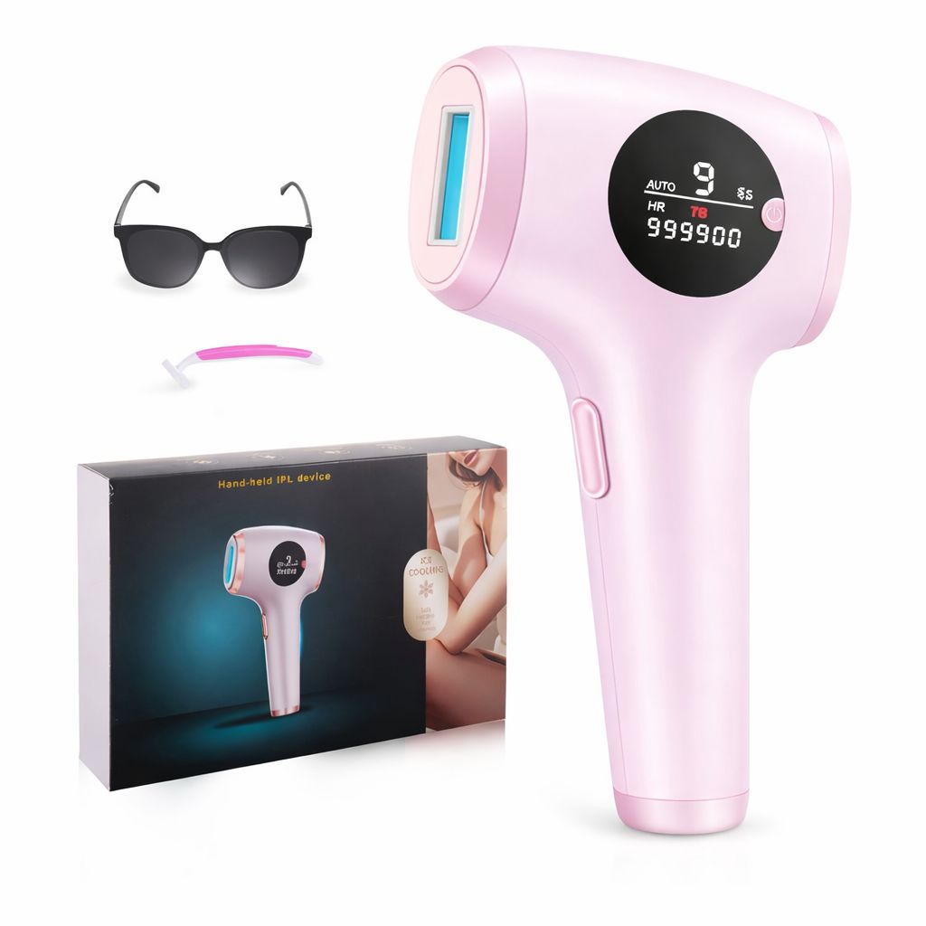 Yuva Pulse IPL Laser Hair Remover for Women & Men | 999900 Flashes | Ice Cooling | Permanent Hair Removal in 8 Weeks | Painless Hair Removal for Face, Body, Bikini, Underarms (White)