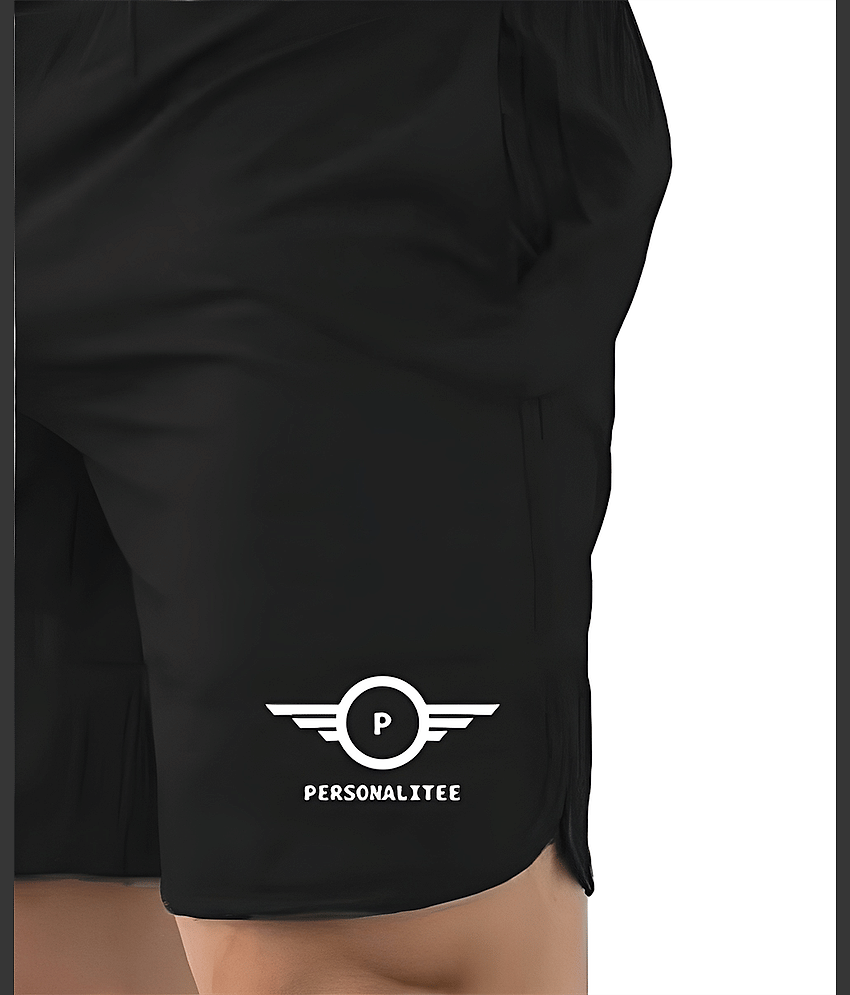 PERSONALITEE Blue Polyester Lycra Men's Gym Shorts ( Pack of 1 ) view 2