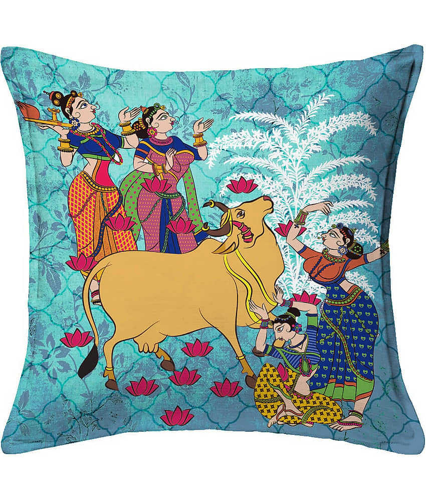 Houzzcode - Water Repellent Multi Polyester Pillow Covers 40x40x3 ( Pack of 1 ) view 2