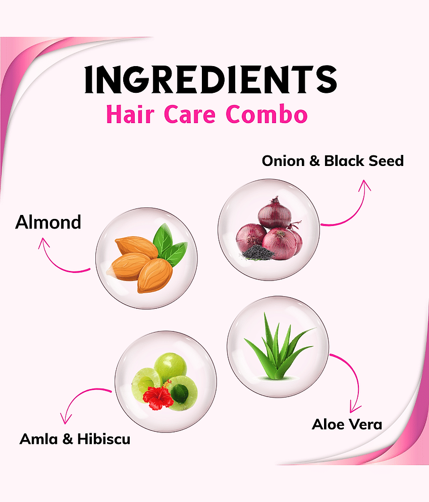 Red Onion Black Seed Complete Hair Routine Combo Shampoo Conditioner Oil Serum view 2