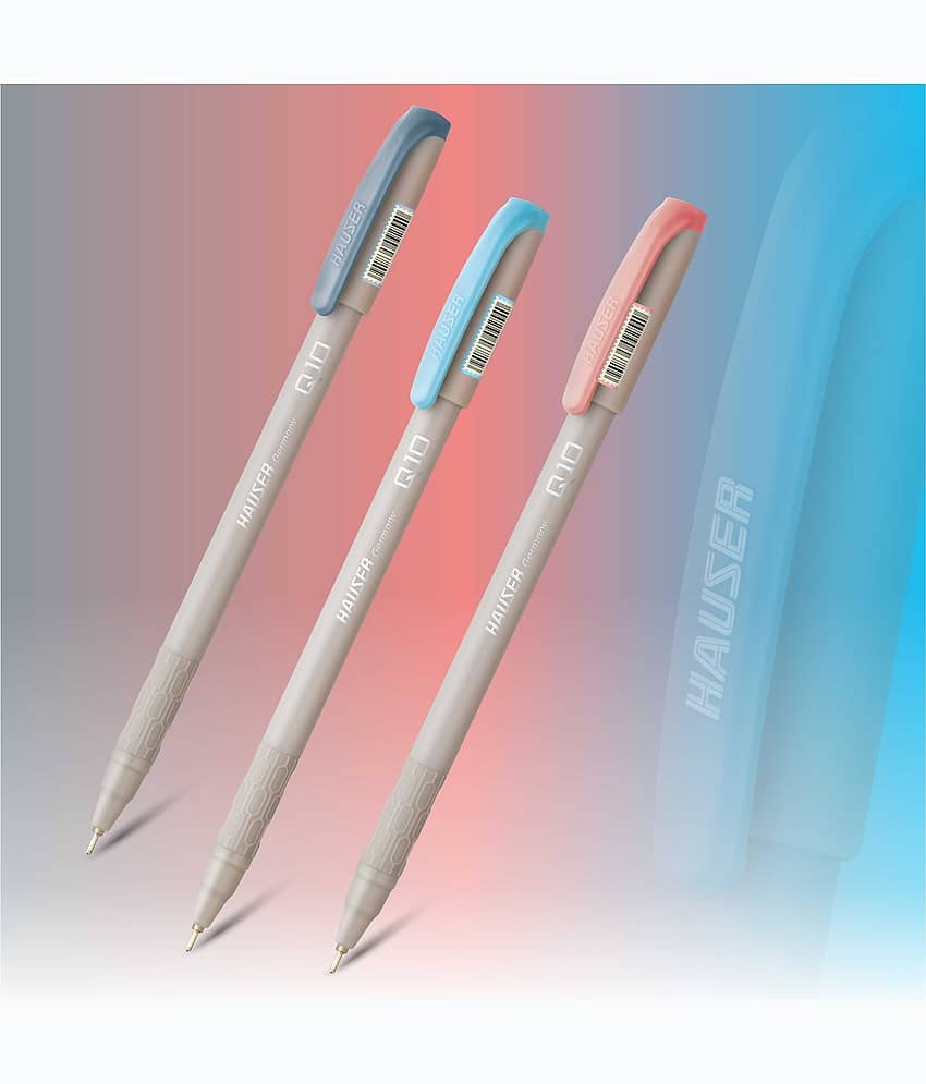 Hauser Q10 Ball Pen 50Pcs Stand - 40 Blue + 7 Black + 3 Red view 2