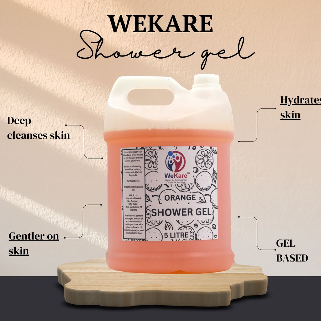 WeKare Orange Shower Gel, 5 LTR view 2