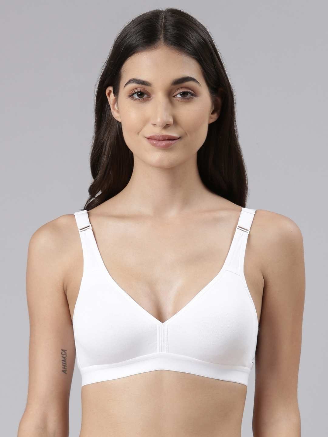 Dollar Missy Pack of 1 Women’s Combed Cotton with Stretchy Elastane Wire-Free Basic Support Bra
