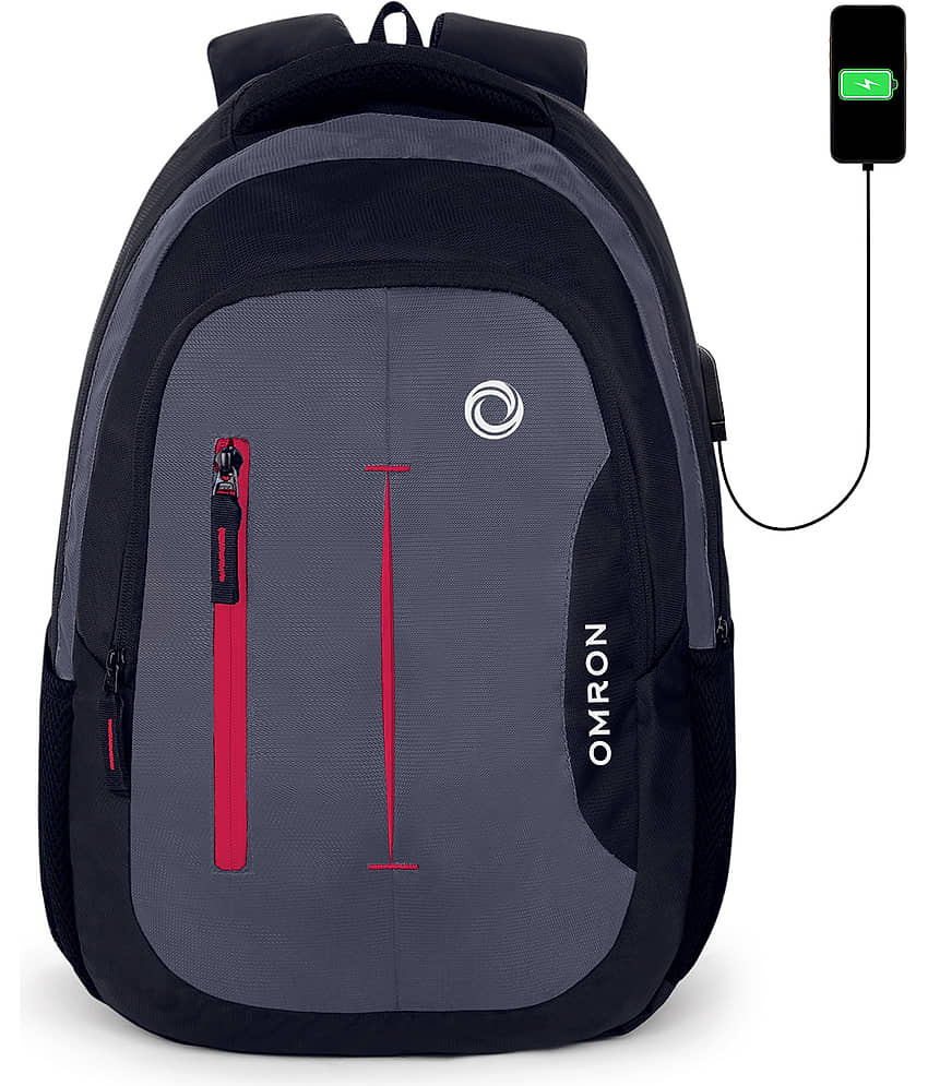 OMRON BAGS Red Polyester Backpack ( 30 Ltrs )