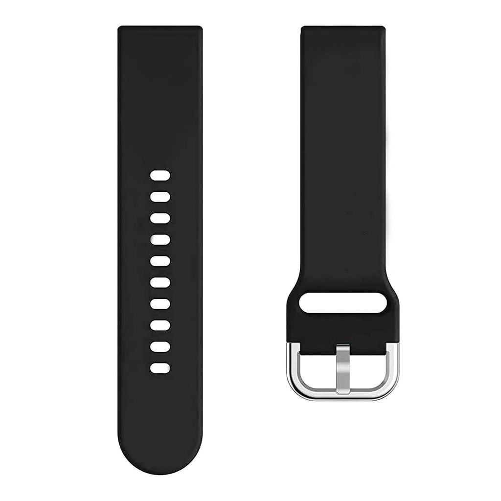 Exelent 19mm Smart Watch Strap Belt with Compatible with Noise Colorfit Pro 2, Boat Storm Smart Watch & Watches with 19mm Lugs (Sillicone Black) view 2