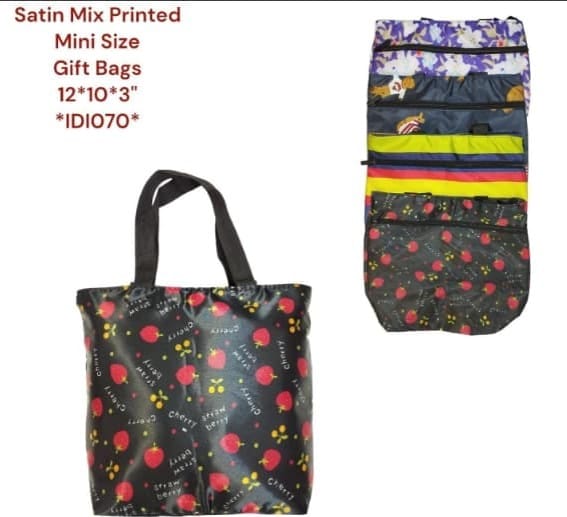 Satin Mix Printed Mini Size Gift Bags view 2
