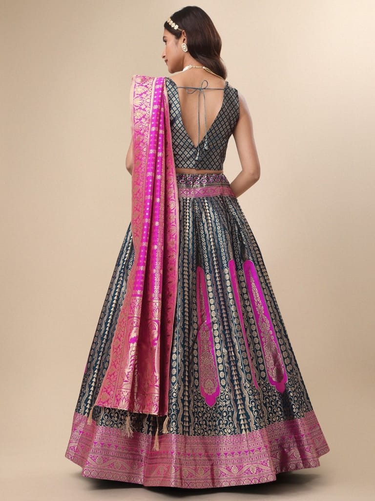 Rama Ready to Wear Lehenga & Unstitched Blouse With Dupatta view 2