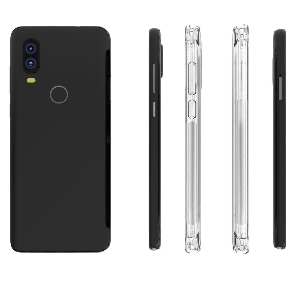 USTIYA Case for Moto one Vision P40 Clear TPU Four Corners Cover Transparent Soft view 2