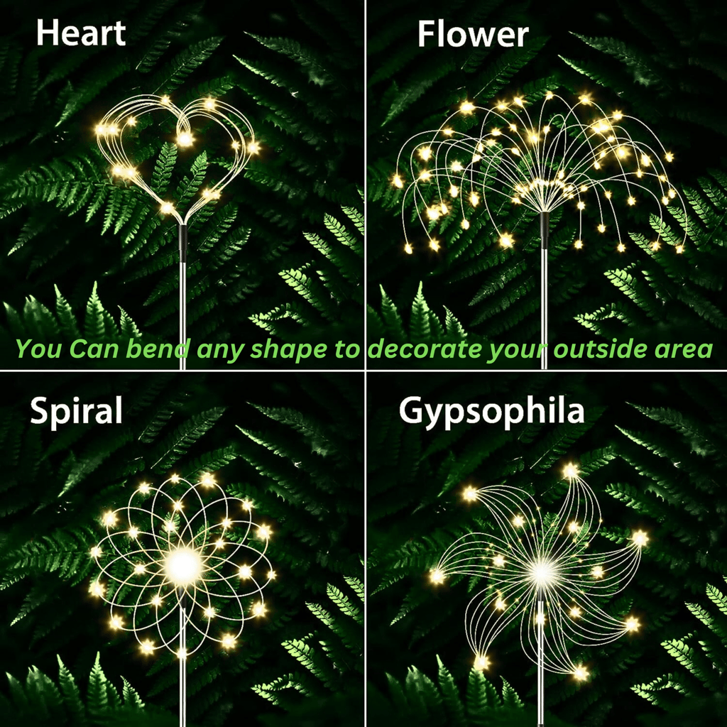 SAHAPECT Solar LED Light, 90 LED 40 Copper Wire, Warm White, Firework Light Lamp - Pack of 2 view 2