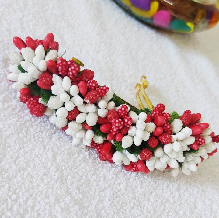 Red and White Berry Hair Clip view 2