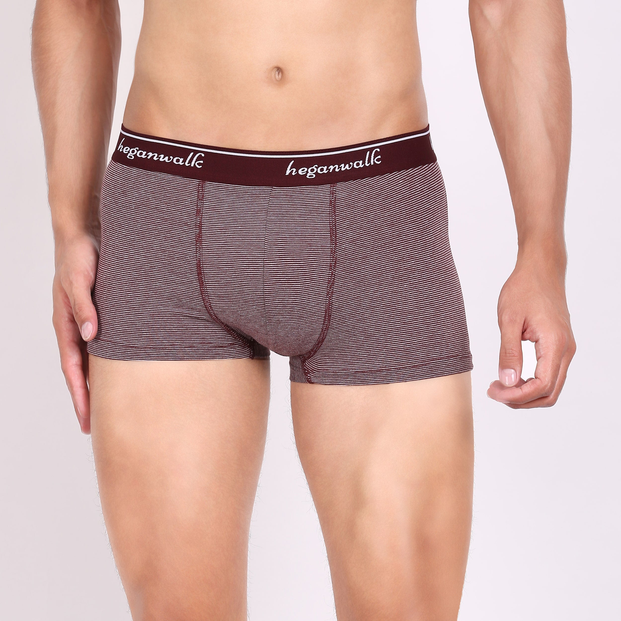 X-BOLD Printed Soft Trunks- Mehroon Strips view 2