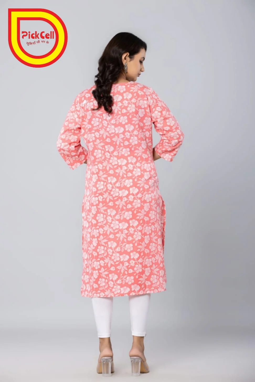 PickCell Printed Long Kurti Poly Cotton Fabric view 2
