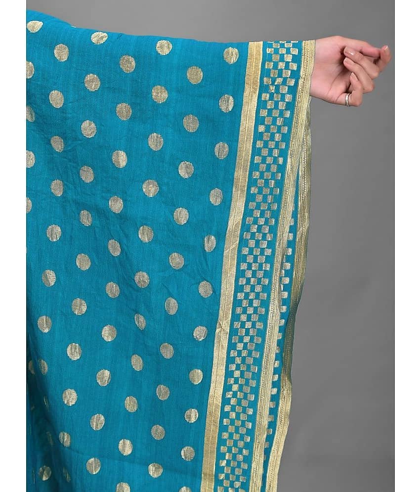 Apratim - Green Silk Women's Dupatta - ( Pack of 1 ) view 2