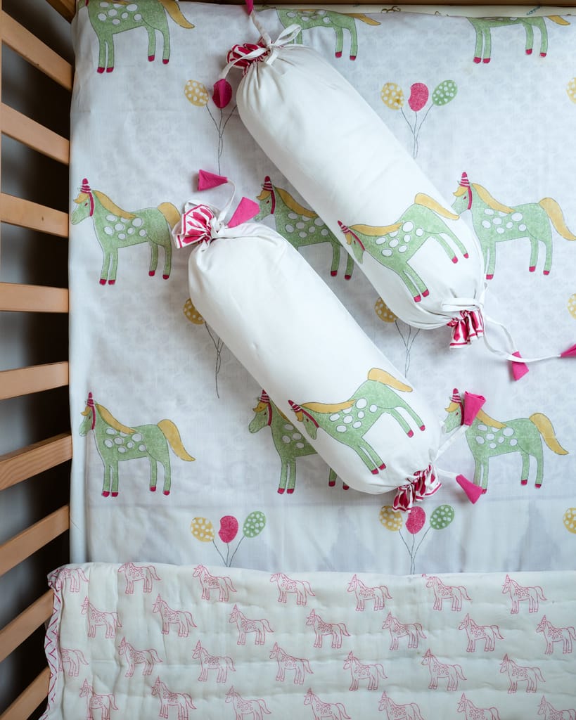 Equestrian Horse Pillow & Bolster Set by Aagaaz Jaipur view 2
