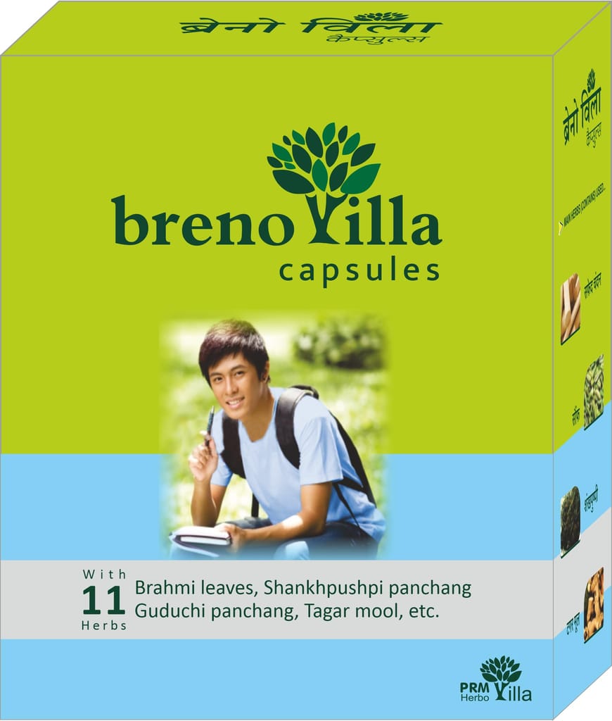 PRM BRENO VILLA Herbal Capsules, Helpful for Stress, Depression 30cap (Pack of 2) view 2