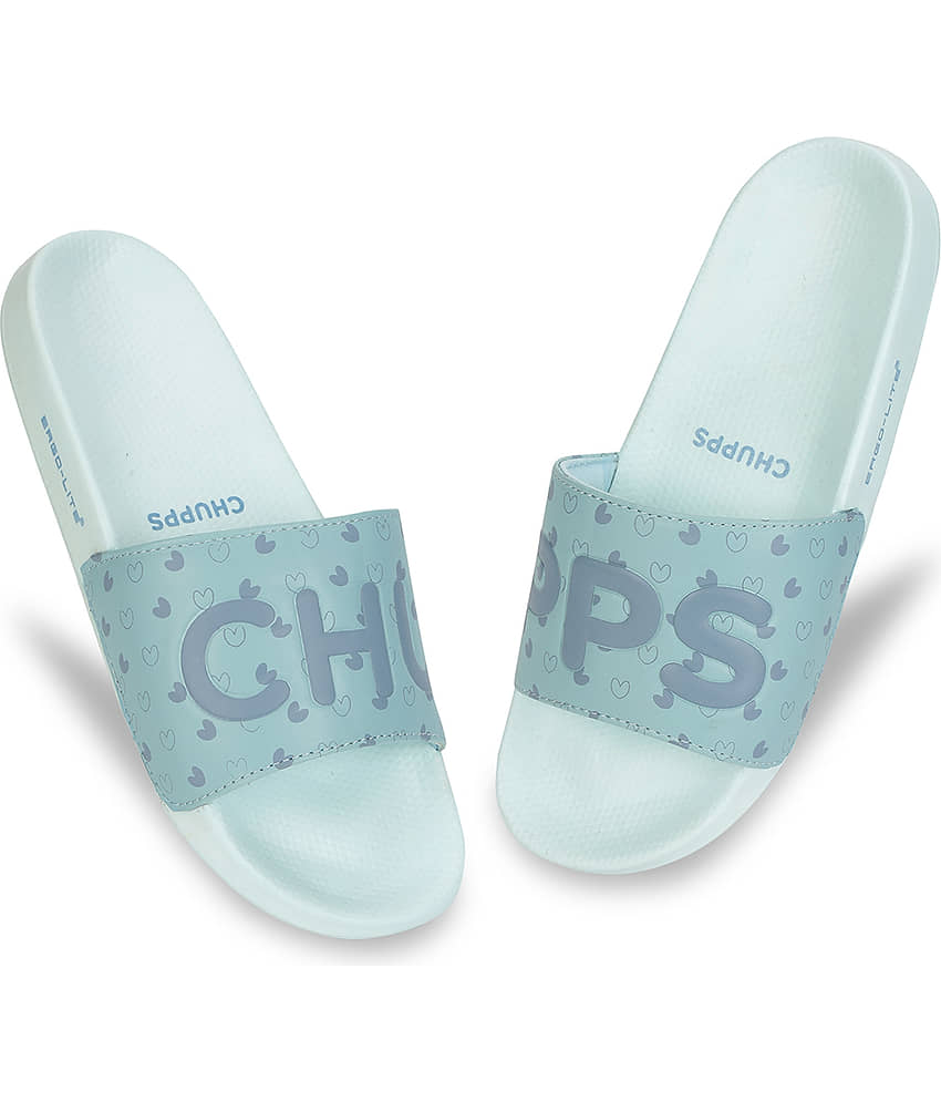 CHUPPS Blue Women's Slide Flip Flop view 2