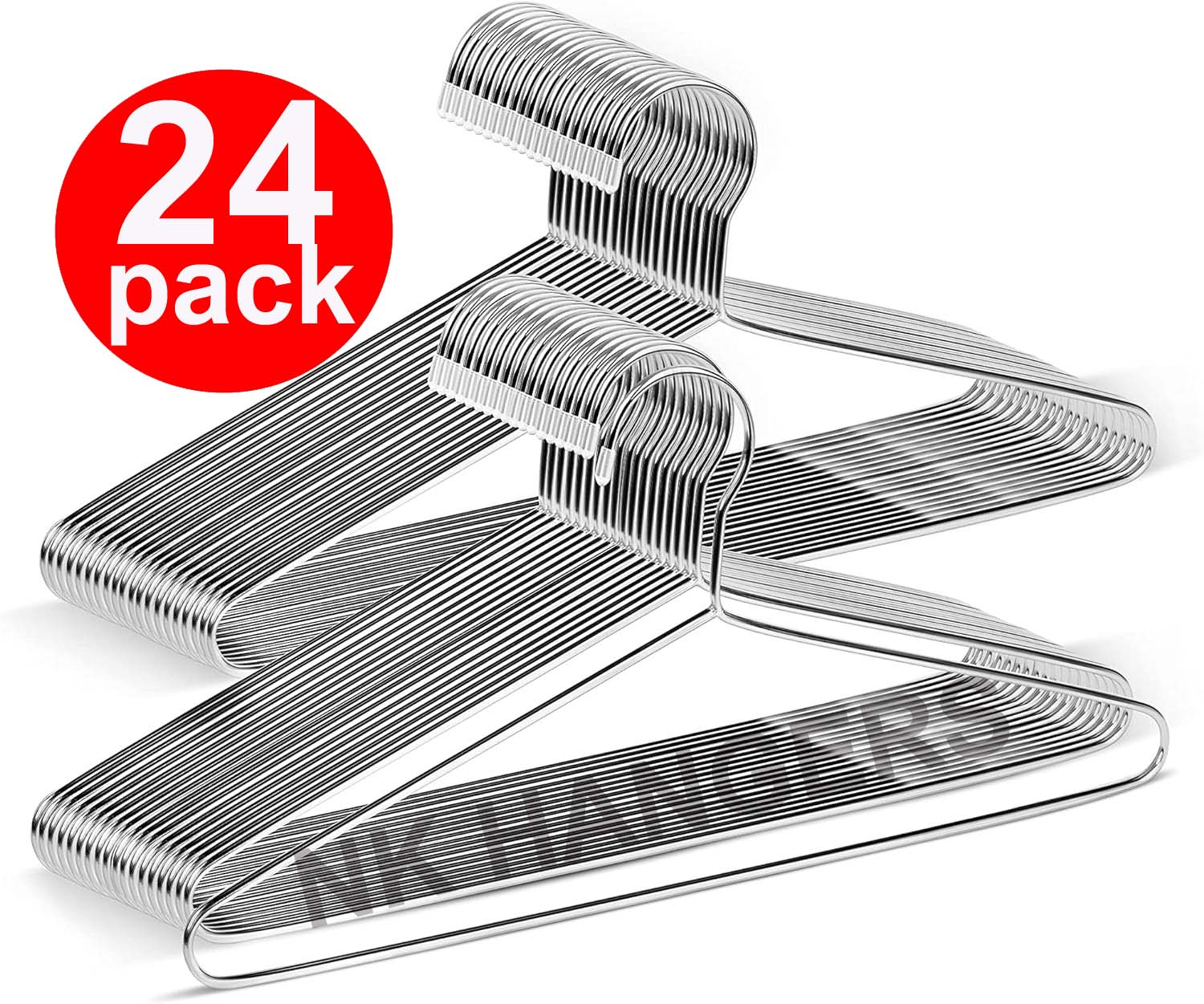 N.K HANGERS Cloth Hangers for Coat Pant Shirt Saree Steel Pack of 24 Hanger