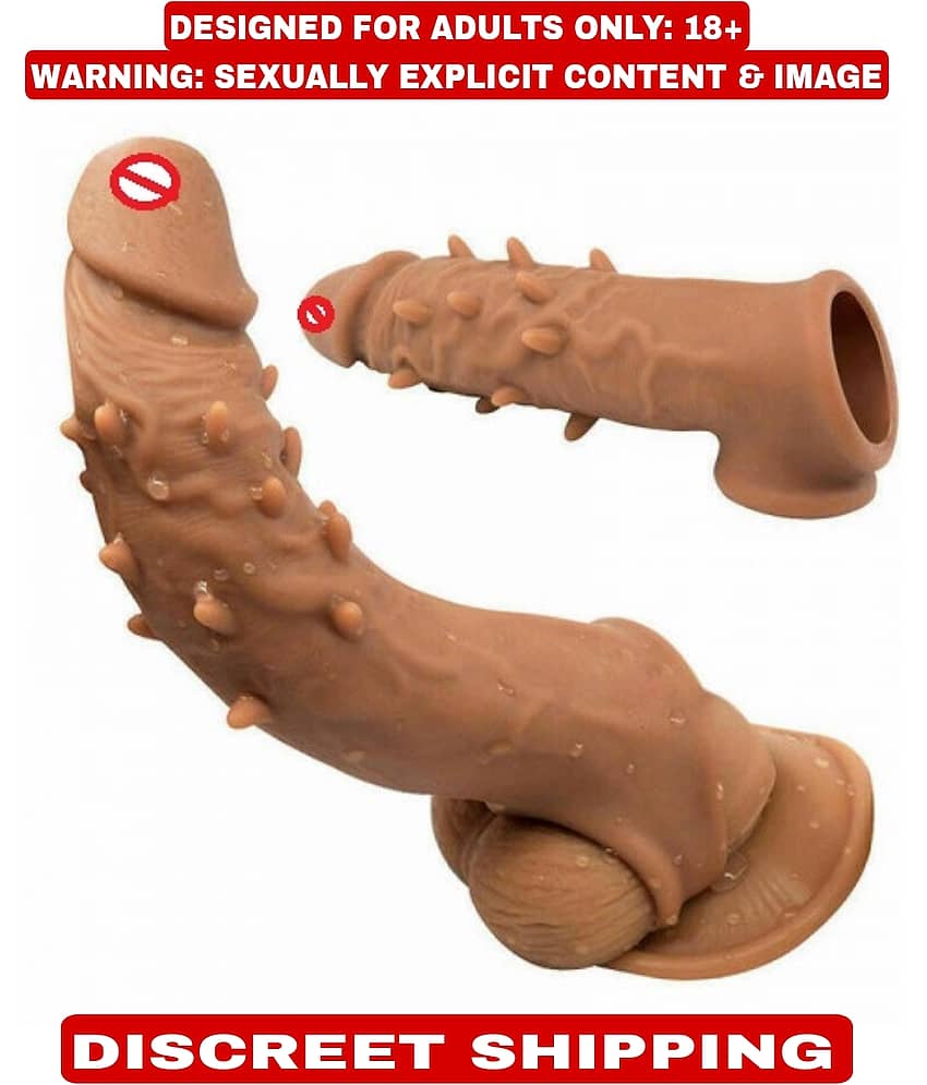 6 INCH PREMIUM QUALITY SILICONE DOUBLE HOLE REUSABLE PANIS SLEEVE FOR MEN BY KAMAHOUSE (LOW PRICE SEX TOY) view 2