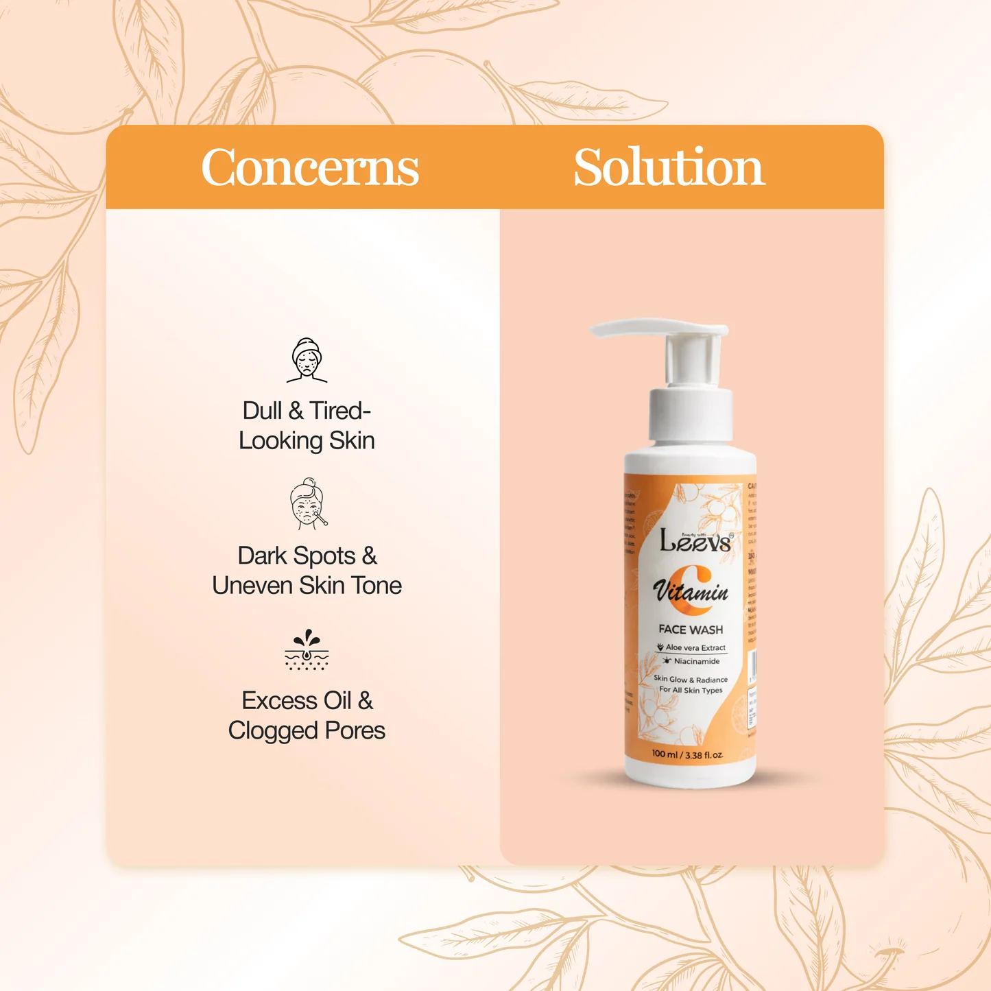 Leevs Vitamin C Face Wash - 100ml view 2