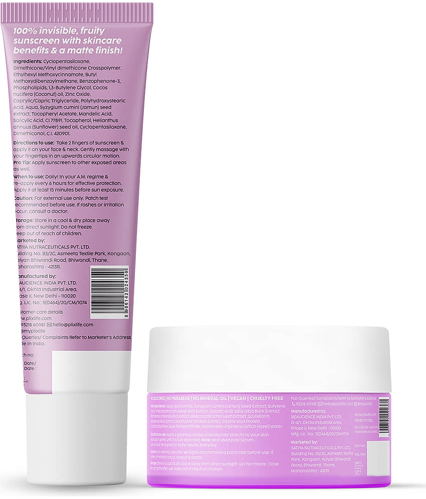Plix Acne Combo Moisturizer & Sunscreen Combination for Hydration & Reduce Acne(Pack of 2) view 2