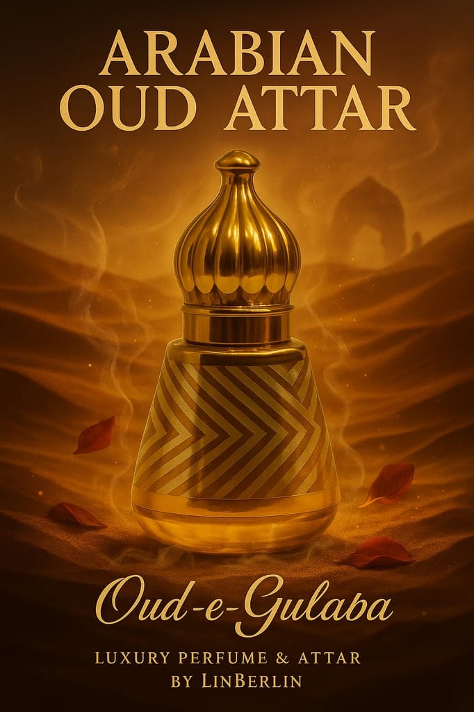 Arabian Oud Attar (12ml) | Long Lasting Arabic Oudh Attar for Men & Women | Alcohol-Free Luxury Fabric Use Attar by LinBerlin