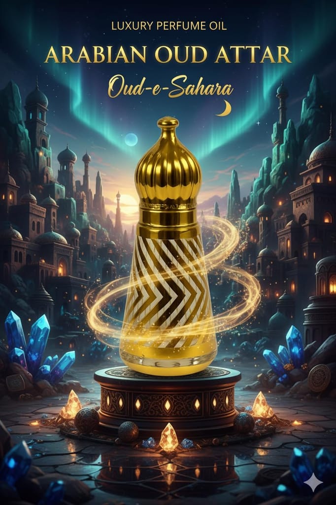 Arabian Oud Attar (12ml) | Long Lasting Arabic Oudh Attar for Men & Women | Alcohol-Free Luxury Fabric Use Attar by LinBerlin view 2