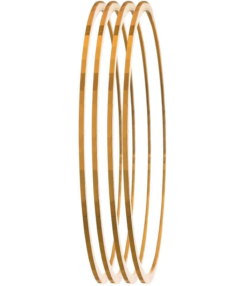 JFL - Traditional Ethnic One Gram Gold Plated Designer Bangle Set for Women - (Set of Four) view 2