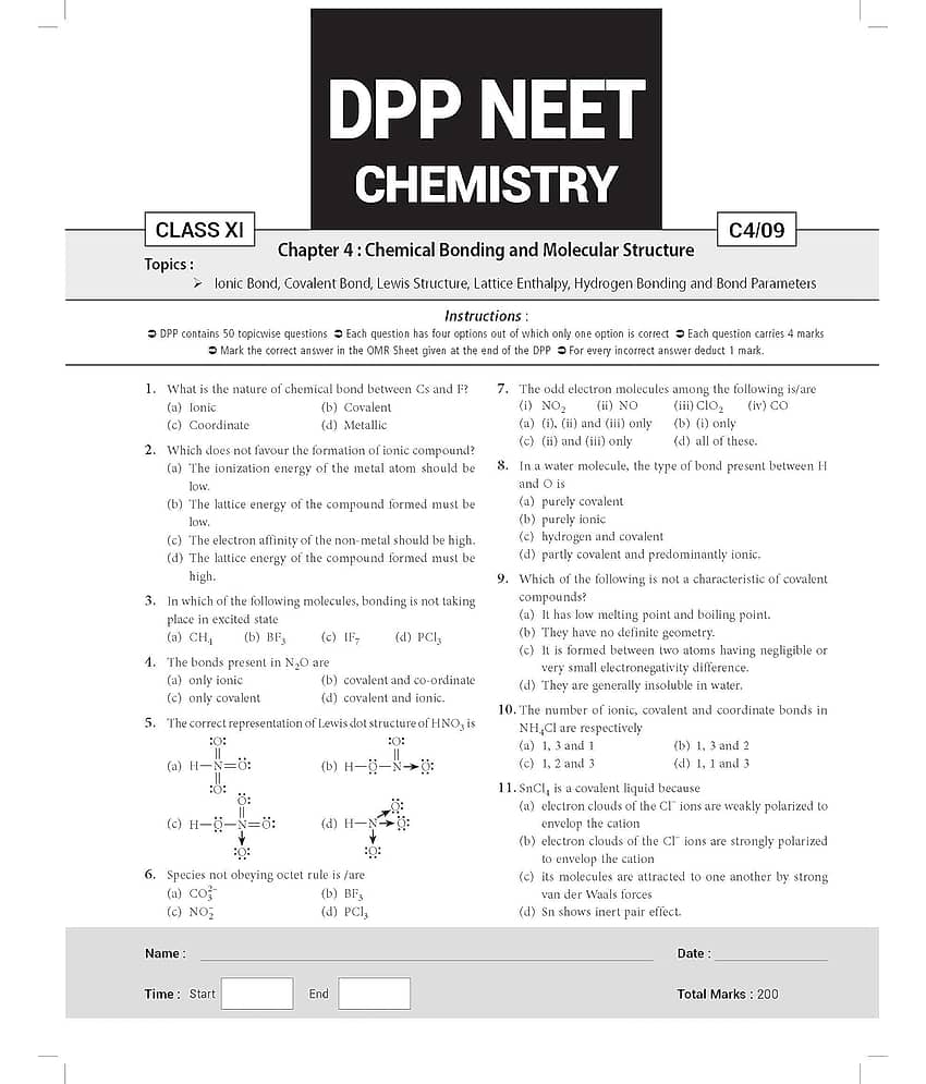 MTG Chapterwise Topicwise DPP NEET Chemistry (Daily Practice Papers) With Separate Solution Booklet | Mock Test Papers & OMR Sheet | Based on Latest NEET Exam 2025 Pattern view 2