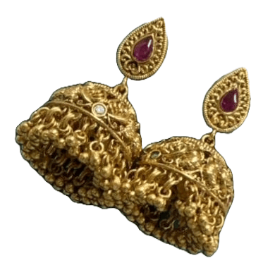 Bridal Gold Plated Antique Temple Jewellery Necklace Set view 2