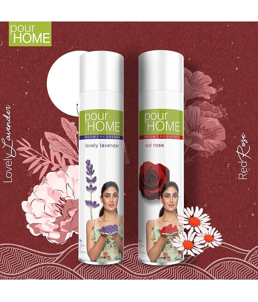 POUR HOME Red Rose & Lavender Room Freshener Spray 220ML Each(Pack of 2) view 2