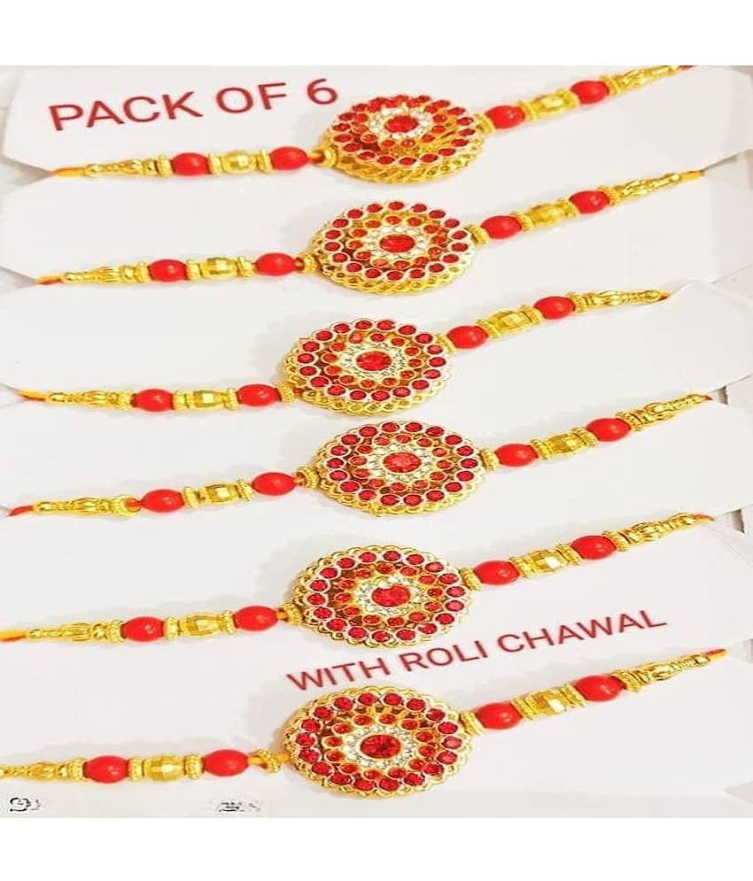 CHARKEE Fancy 12 Bhaiya Bhabhi Rakhi ( Pack of 12 , Multicolour ) view 2