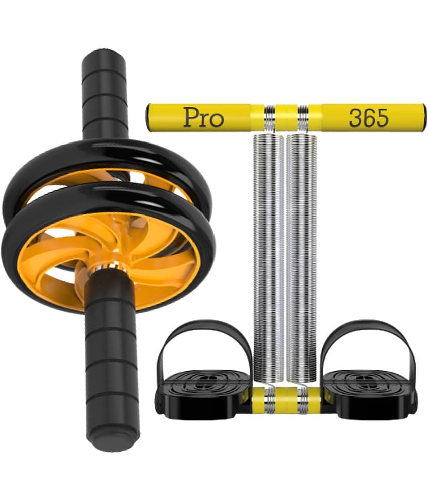 PRO365 Roller Wheel for Men & Women With Tummy Trimmer for Belly Fat Combo Ab Exerciser