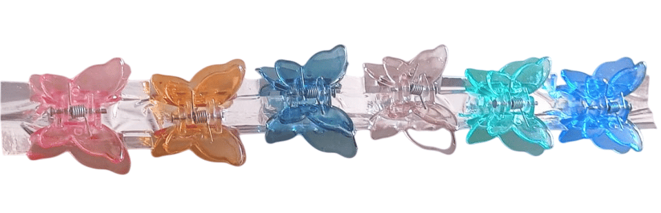 Colorful Butterfly Hair Claw Clips for Women and Girls - 6 Pack view 2