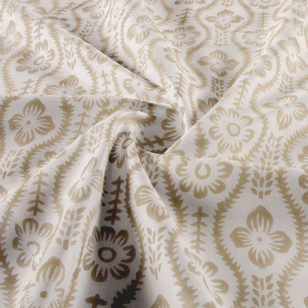 Cotton Blanket - Single Dohar ( 60 x 90 Inches) Orange-Grey Floral view 2