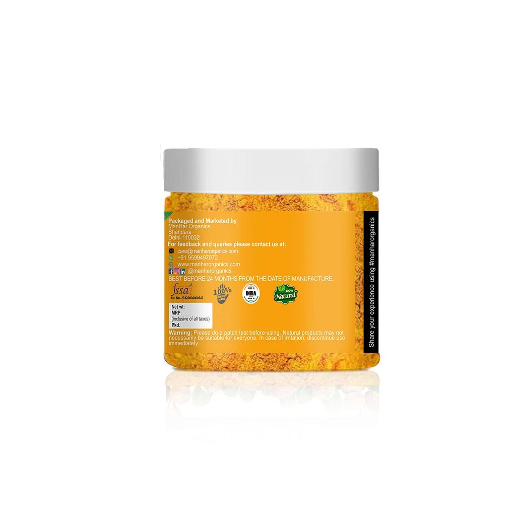 ManHar Organics Wild Turmeric Powder Jar 100gm | Natural Kasturi Haldi for Glowing Skin & Acne | Ayurvedic Beauty Powder view 2