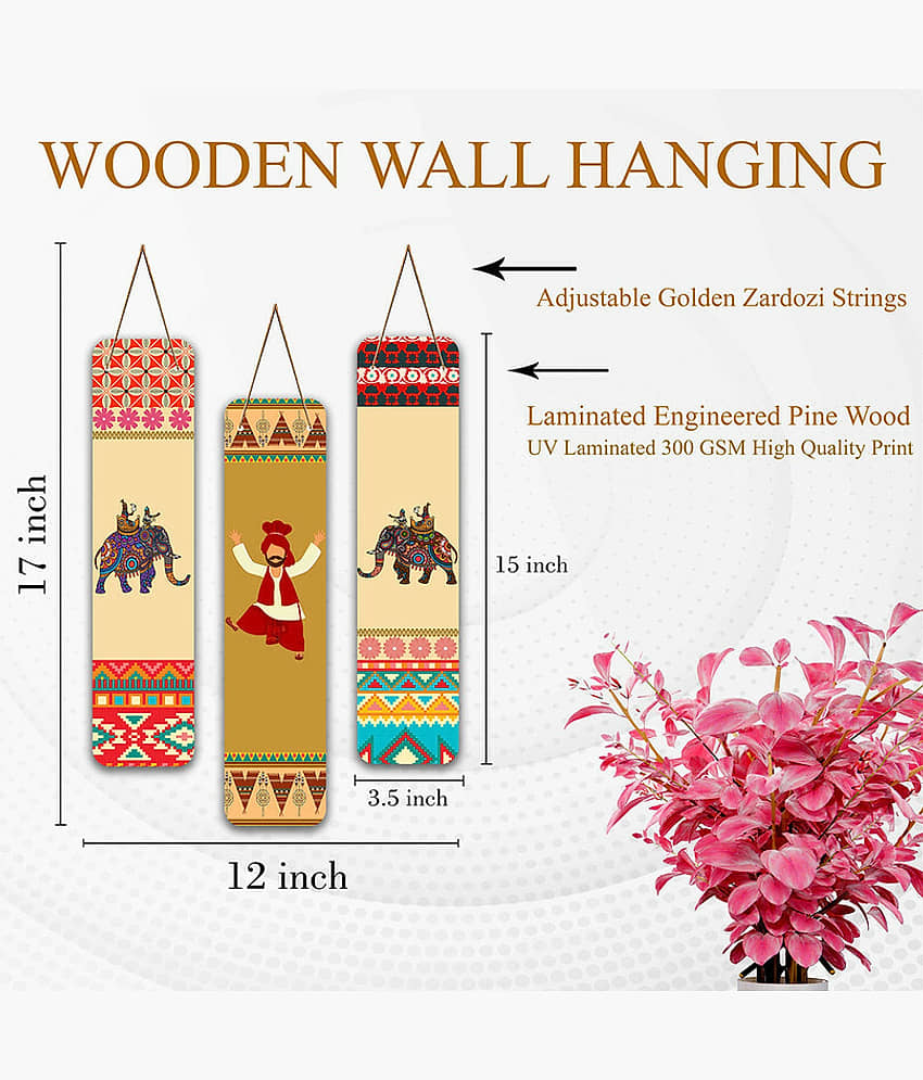 Saf Wood Wall Sculpture Multi - Pack of 3 view 2