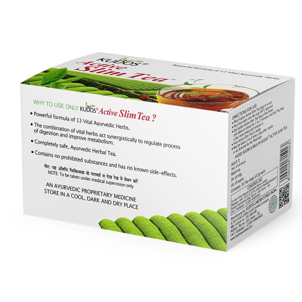 Kudos Active Slim Tea | Natural Approach to Weight Management | 2G X 30 Tea Bags view 2