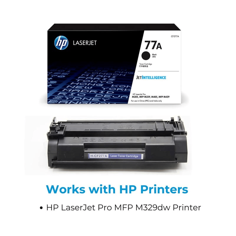HP 77A Black Original LaserJet Toner Cartridge CF277A for HP LaserJet Pro M404 & M428 Series Printers view 2