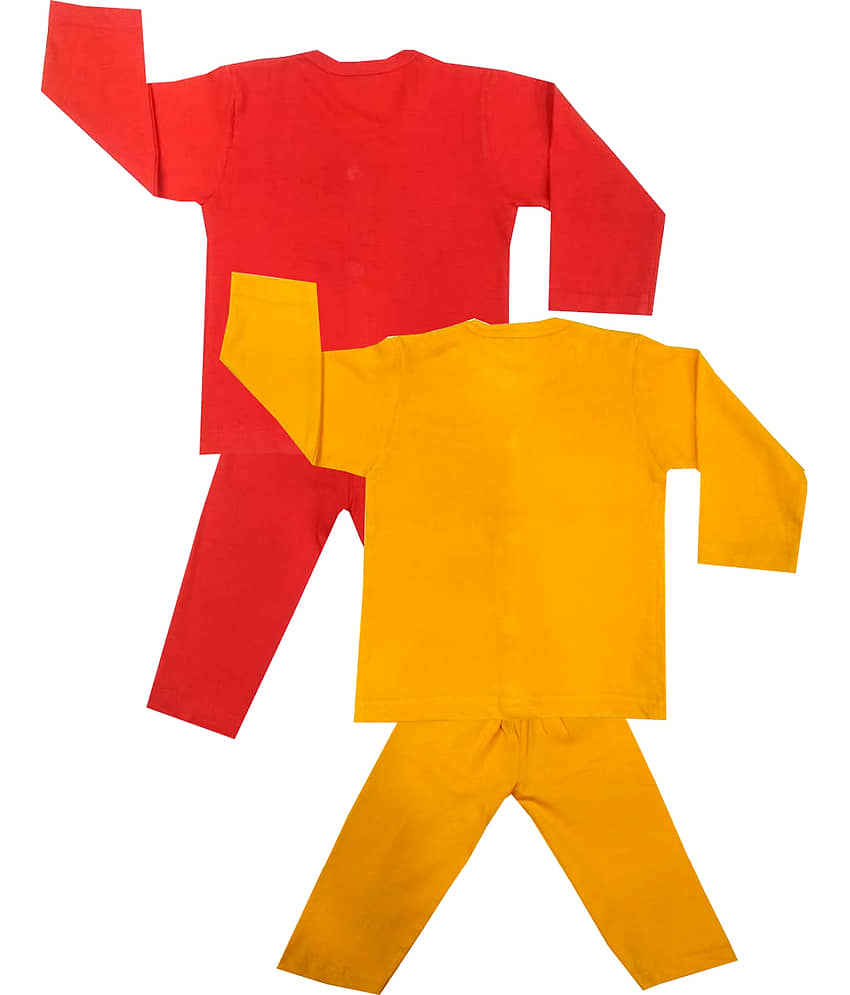 INFANT Pack of 2 Baby Boys 100% Cotton ( Red & Yellow ) view 2