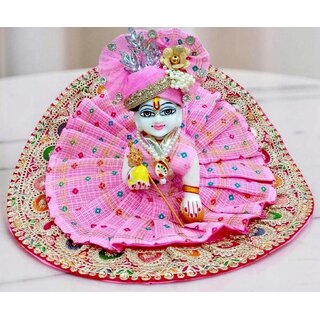 Pink Laddu Gopal Dress with Matching Pagdi | Thakur ji Designer Dress