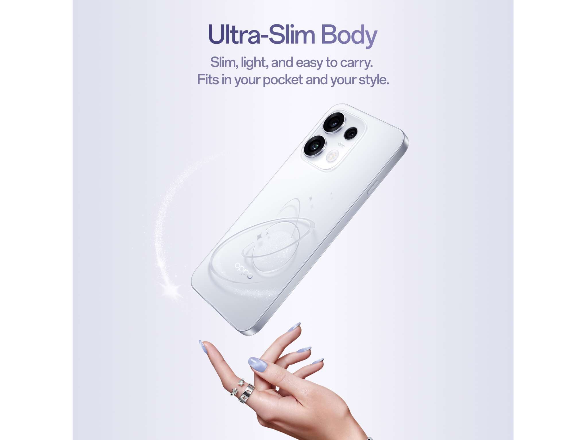 OPPO Reno 16c 5G Smartphone, 8GB RAM, 256GB Storage - Twilight Violet view 2