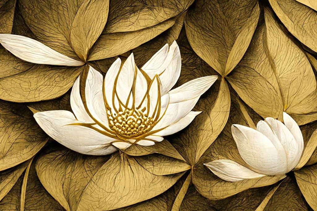 WHISPERS OF THE LOTUS PAINTING 24in X 16in WITH BLACK FRAME view 2