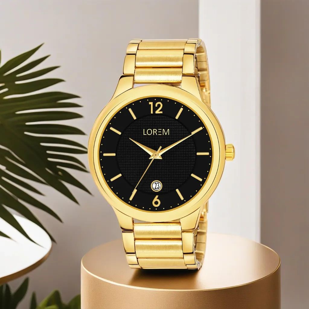 LOREM Black Date Function Casual Analog Watch for Men LR135-UF view 2
