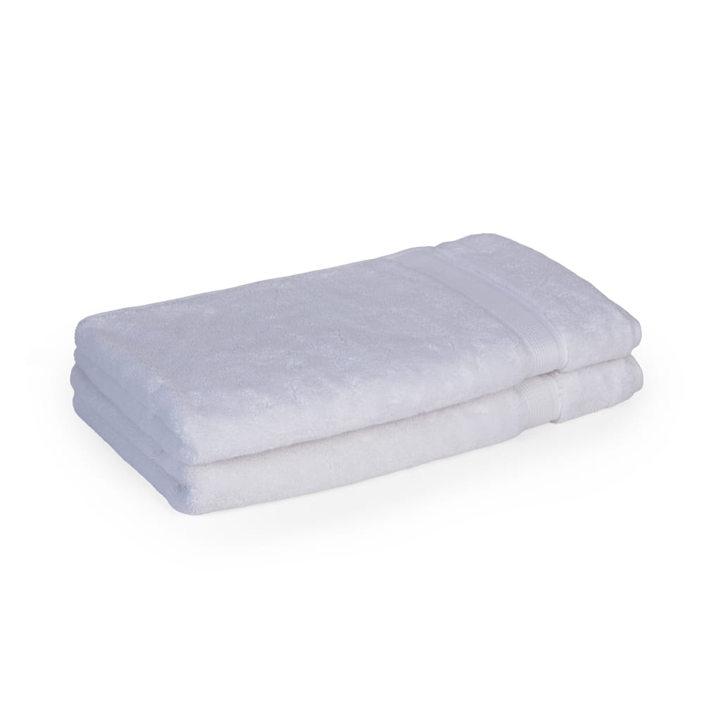 Feather & Spun Hand Towel | Lavender Fragrance | Oeko-TEX® Standard 100 | Anti Microbial | Fade Resistant |Double Needle Stitch | 100% Cotton - 800 GSM | 40 cms x 71 cms (Pure Snow) | Pack of 2