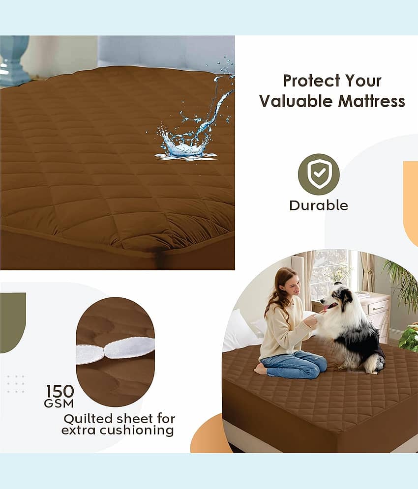 GURU SALES Brown Laminated Bed Protector Sheet ( Pack of 1 ) view 2