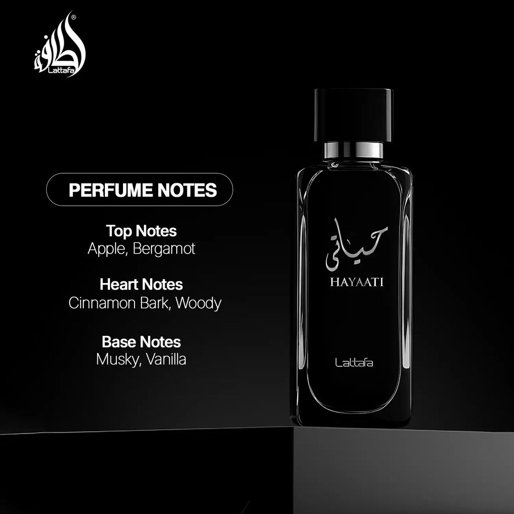 Lattafa Hayaati Black Eau De Parfum 100ml – Bold Aromatic Woody Perfume For Men view 2