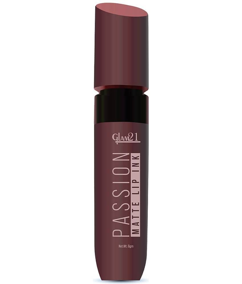 Glam21 Passion Matte Lip Ink Upto 12Hour Color Stay Lightweight & Comfortable 6gm Brick Pink-08 view 2