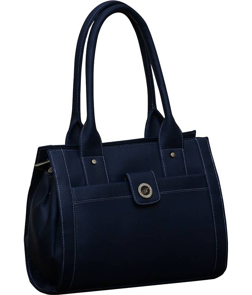 Fostelo Blue Faux Leather Shoulder Bag view 2